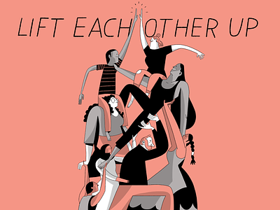 lift each other up - fine acts x planned parenthood character design cholula equal rights gender equality illustration mexico planned parenthood