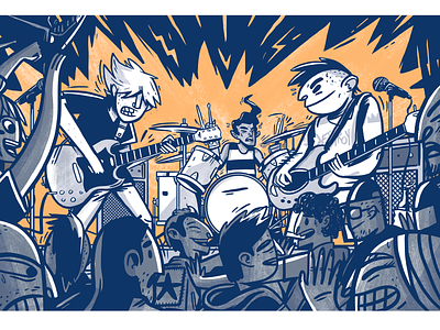 Nido De Serpientes comic book art punk risograph rock and roll rock band