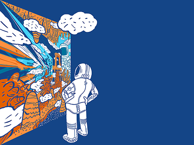 Way Out Weather illustration music spaceman