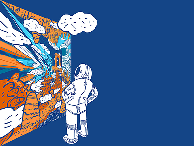 Way Out Weather illustration music spaceman