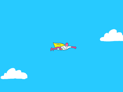 Out of the way!1 gif illustration superfly superhero