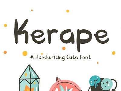 Free - Kerape Handwriting Font cute font download font free download free font free fonts freebie freebies handwriting font