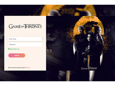 Game Of Thrones Web Ui