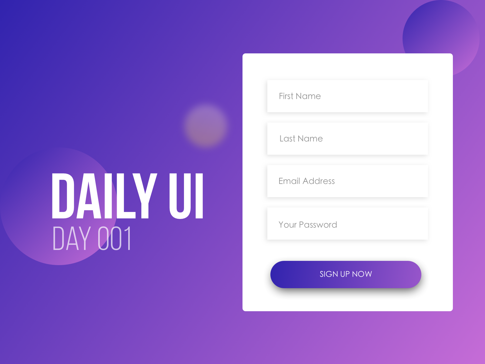 Daily UI 001 by Adel Elkhodary on Dribbble