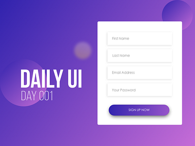 Daily UI 001 dailly ui sign up page ui web design