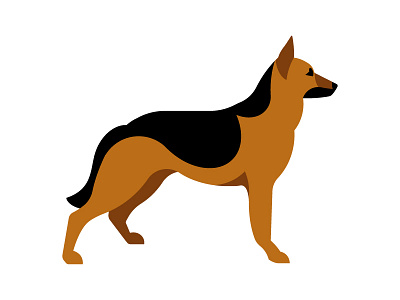 German Shepherd dog illustration shepherd vector