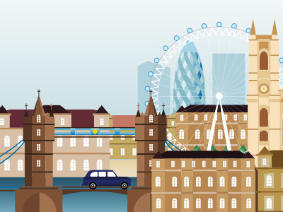 London city flat illustration london vector