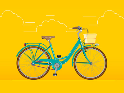 Bicycle bicycle flatdesign illustration vector