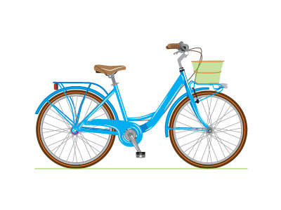 Bicycle vector bicycle blue element flat illustration ride vector