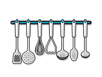 Kitchenware 2d kitchen tools vector