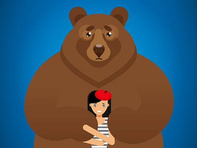 Russian bear calms Frenchwoman bear france frenchwoman nice