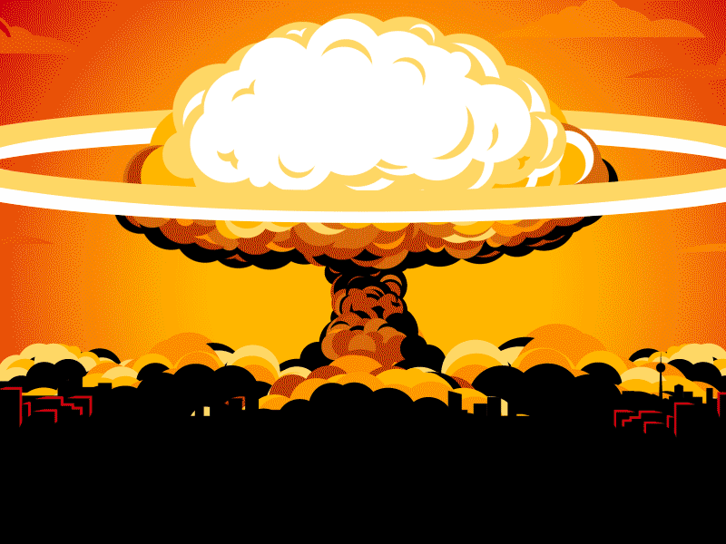 Atomic Illustrations animation atomic explosion gif nuclear run