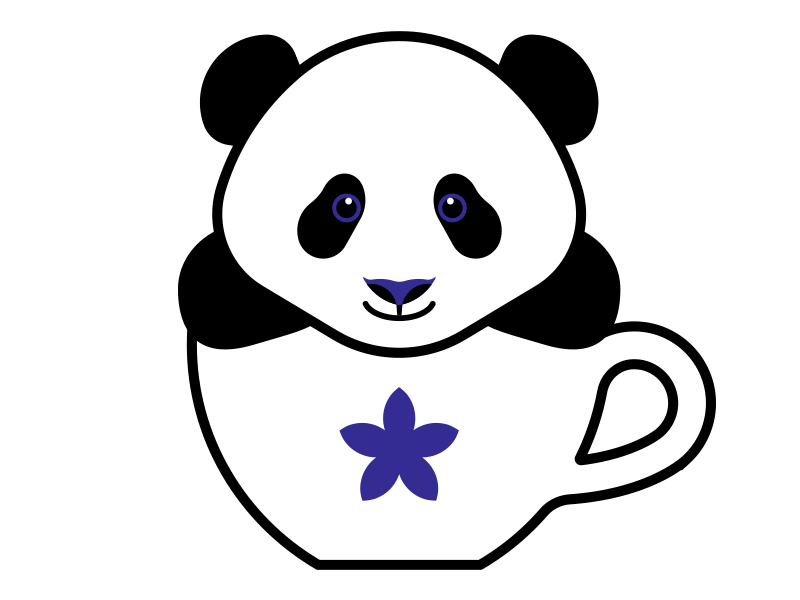 Panda in cup