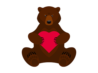 Bear illustration portrait vector
