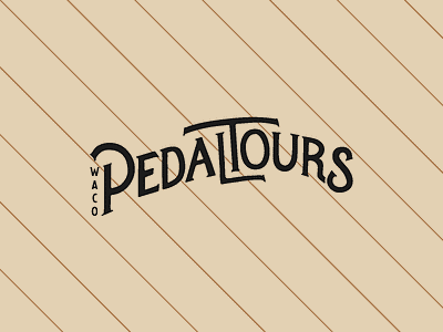Waco Pedal Tours Logo branding illustration logo typography vintage