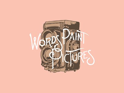 Words Paint Pictures branding hand drawn illustration logo typography vintage