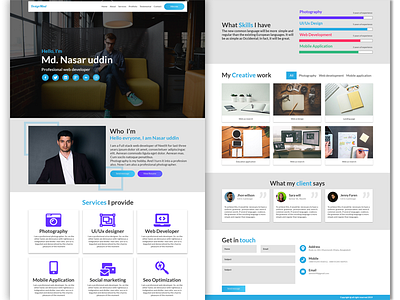 Portfolio website design landing page modern typography ui ux web web deisgn website