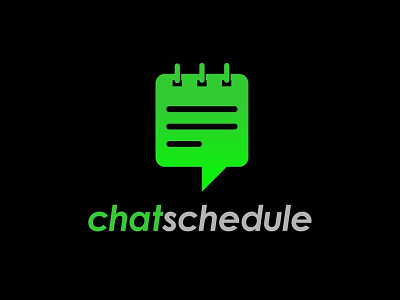 Chatshcedule branding icon illustration logo