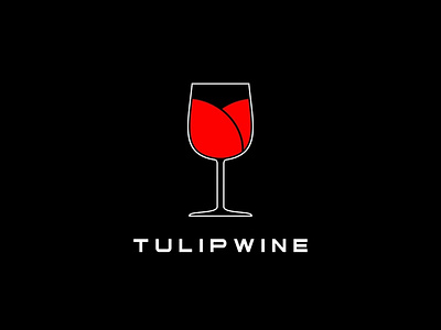 Tulipwine design illustration logo