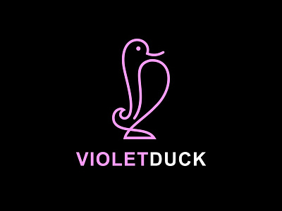 Violet Duck branding design icon illustration logo