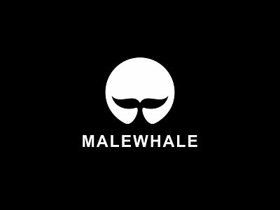 Malewhale design icon illustration logo