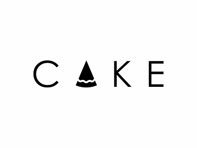 Cake design icon illustration logo typography