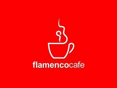 Flamenco Cafe branding design flat icon illustration logo