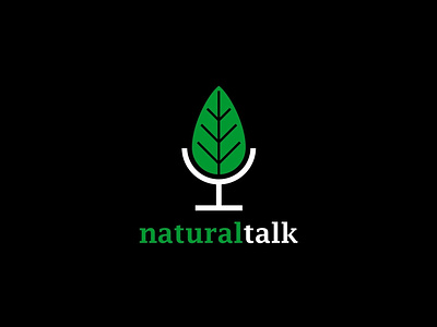 Natural Talk branding design flat icon illustration logo