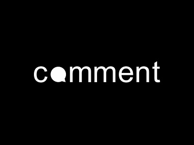 Comment design flat icon illustration logo typography