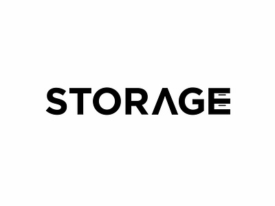 Storage design flat illustration logo typography