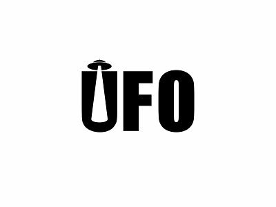 Ufo design flat icon illustration logo