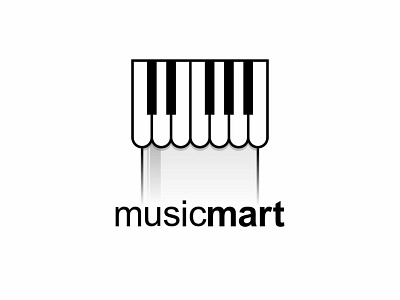 Musicmart branding design illustration logo