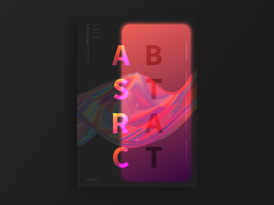 Day 003 - Abstract 365challenge blur c4d designeveryday font gradient grey nemezyx onedayoneposter overlay poster red shape