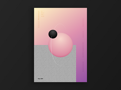 Day 004 - Gravity 2019 365challenge cesarparisot design everydaydesign gradient gravity illustration nemezyx orange pink planet poster poster a day purple vector