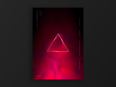 Day 006 - Triangle 365challenge binary day designeveryday gradient nemezyx poster poster a day red shadow shape triangle
