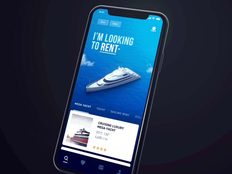 Rent & Buy Boats at RBB 3d app boats design innovation marine mobile motion motion design product design yatch