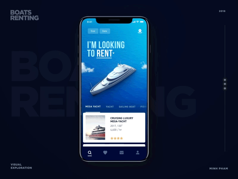 Rent & Buy Boats at RBB 3d app innovation motion design product design yatch
