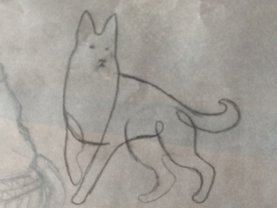 Sketch dog drawing line simple sketch