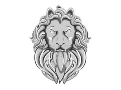 Stone Lion head drawing lion stone