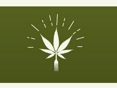 Cannabis cannabis food logo simple