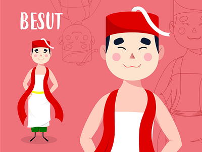 Besut besut character coreldraw design illustration indonesia mascot minimalism vector
