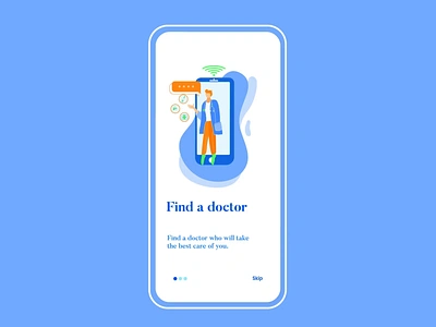 Onboarding Healthcare App UI Animation animation app branding design graphic illustration interaction interface mobile motion graphics onboarding screen splash ui ux