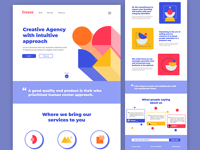 Crevox - Creative Agency Web Design Exploration