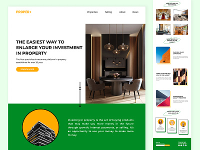 Investment Property Web Design Exploration apartment chalet design finance growth interest interface investing investment landing page mansion market money mortgage price property selling ui web web design