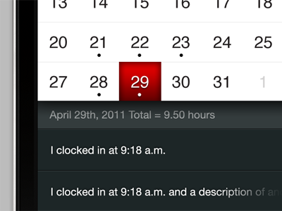 Time Clock Calendar calendar clock ios iphone time