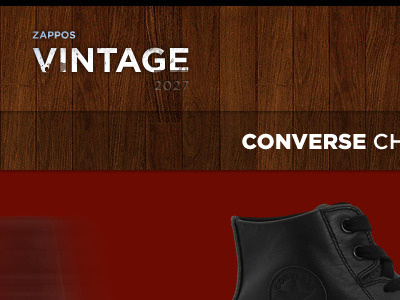 Zappos Vintage ecommerce red vintage web wood zappos