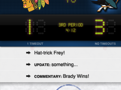 Hockey Scores digital hockey iphone score sports ui web