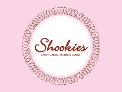 Shookies brand cake candy cookie logo pastry