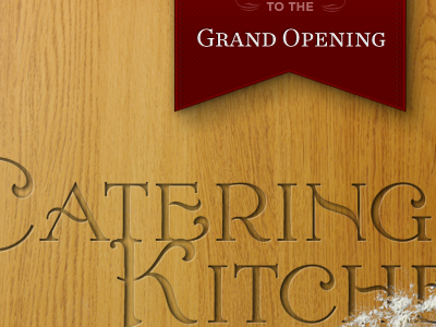 Catering Kitchen catering engrave kitchen ribbon wood