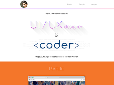 Personal portfolio website 2014 clean.modern design flat personal portfolio simple ui ux webdesign